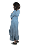 Vestido midi con volante