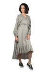 Vestido midi con volante