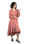 Vestido midi con volante