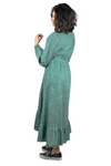 Vestido midi con volante