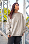 Sudadera corazones dorados