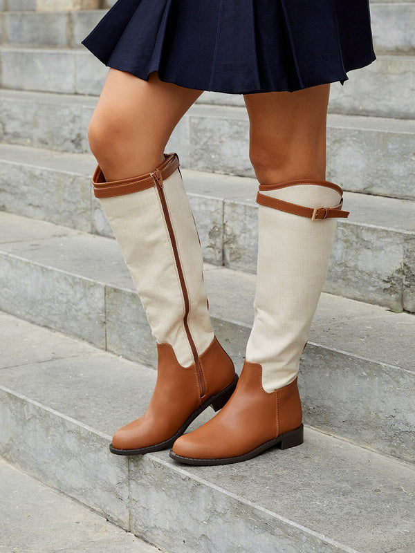 Botas de caña alta A-3428 camel