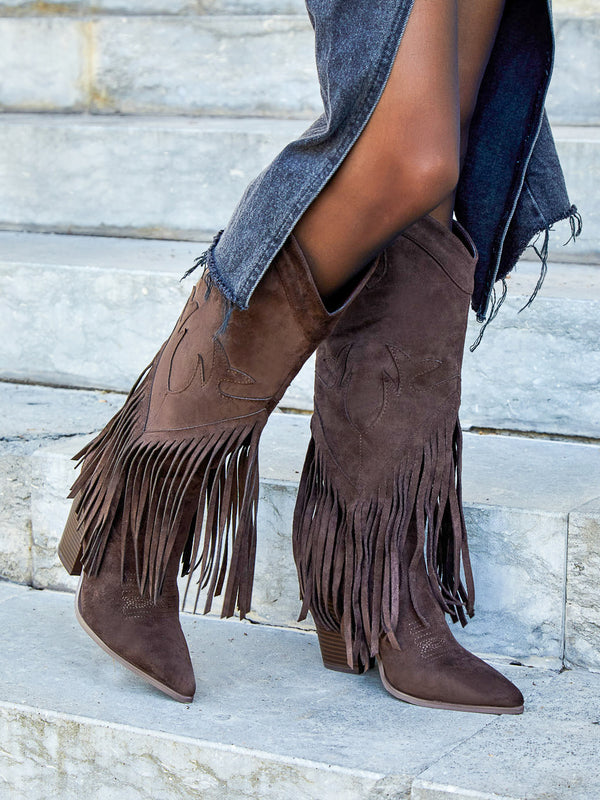 Botas de caña alta A-5431 Chocolate