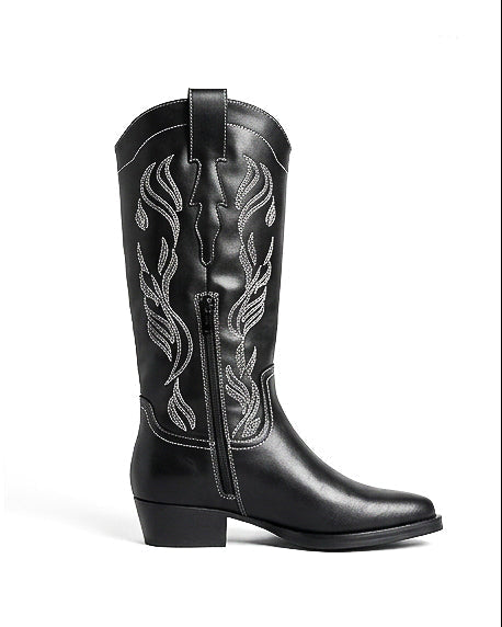 Botas de caña alta A-3435 Negro