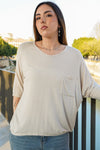 Camiseta lisa con bolsillo