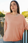 Camiseta lisa con bolsillo