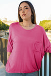 Camiseta lisa con bolsillo