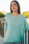 Camiseta lisa con bolsillo