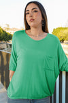 Camiseta lisa con bolsillo