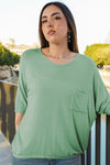 Camiseta lisa con bolsillo