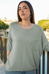 Camiseta lisa con bolsillo
