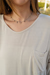 Camiseta lisa con bolsillo