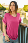 Camiseta lisa cuello pico