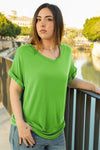 Camiseta lisa cuello pico