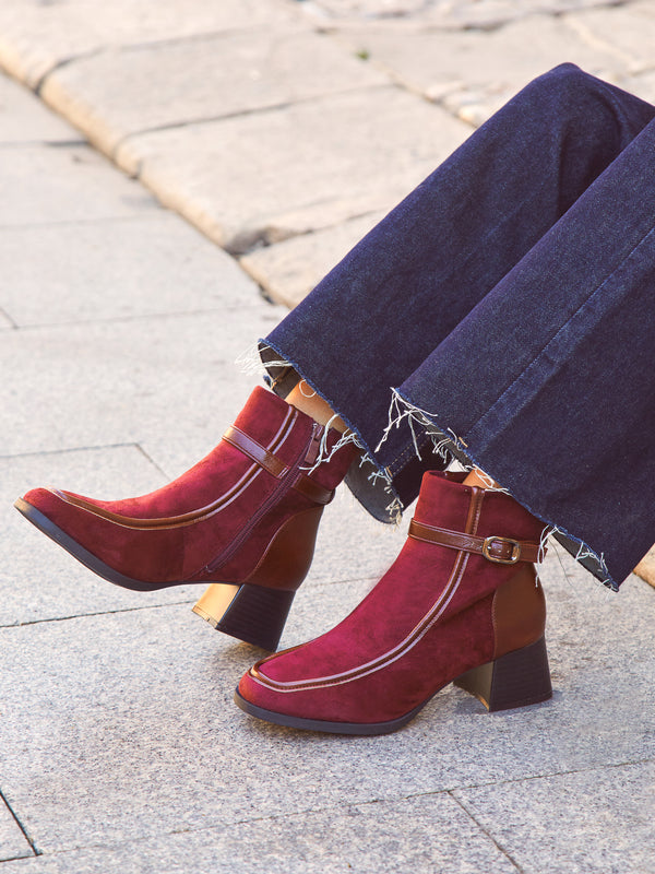 Botas de Media Caña DB-5544 Burdeos