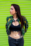 Cazadora biker pinceladas