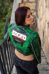 Cazadora biker pinceladas
