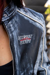 Cazadora biker pinceladas