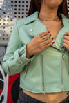 Cazadora biker polipiel