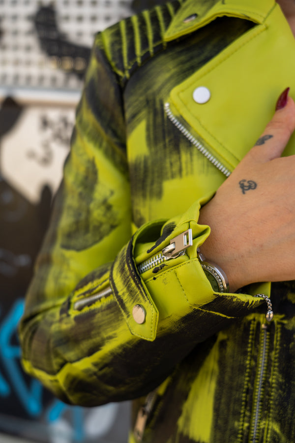 Cazadora biker polipiel