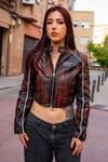 Cazadora biker pinceladas