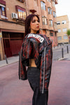 Cazadora biker pinceladas