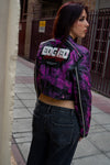 Cazadora biker pinceladas