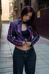 Cazadora biker pinceladas