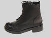 Botines de caña media con cordones - Negro