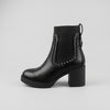 Botines pedrería con tacón ancho