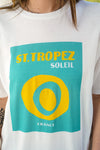 Camiseta recta "St Tropez soleil France"