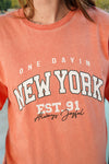 Camiseta recta "One day in New York"