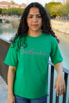 Camiseta recta "Believe"