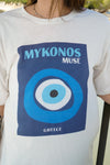 Camiseta recta "Mykonos muse Greece"