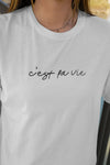 Camiseta recta "C'est la vie"