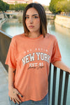 Camiseta recta "One day in New York"