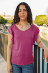 Camiseta manga volante