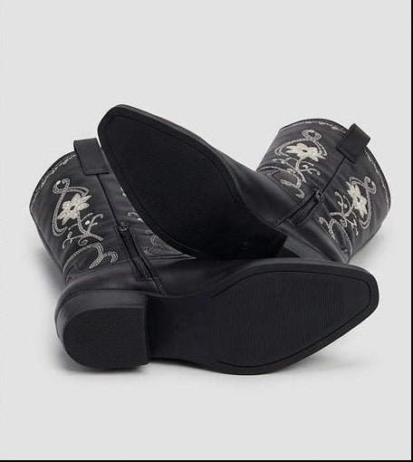 Botas de caña alta A-3432 Negro