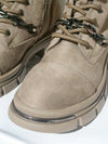 Botines de caña media con cordones - Kaki