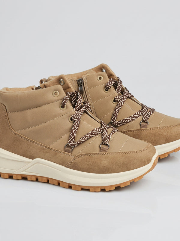 Botines con cordoneras khaki