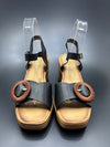 Sandalias de Tiras - Tacón cuadrado - Hebilla Efecto Carey