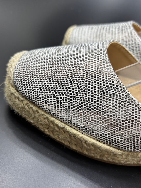 Sandalias de Cuña Brillo Plata y Dorado