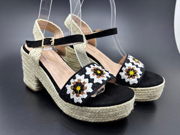 Sandalias Decor Tacón Ancho