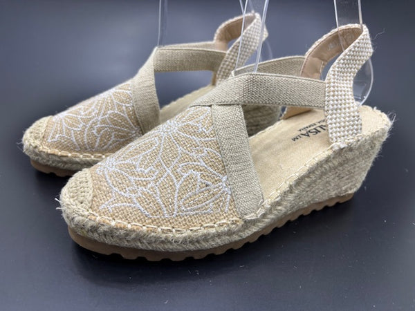 Sandalias de Cuña con Tiras Cruzadas