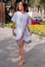 Vestido corto con volante cruzado