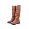 Botas planas de caña alta