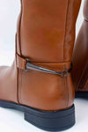Botas planas de caña alta