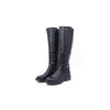 Botas planas de caña alta