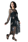 Vestido de tul y bordados