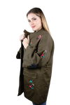 Gabardina bordados